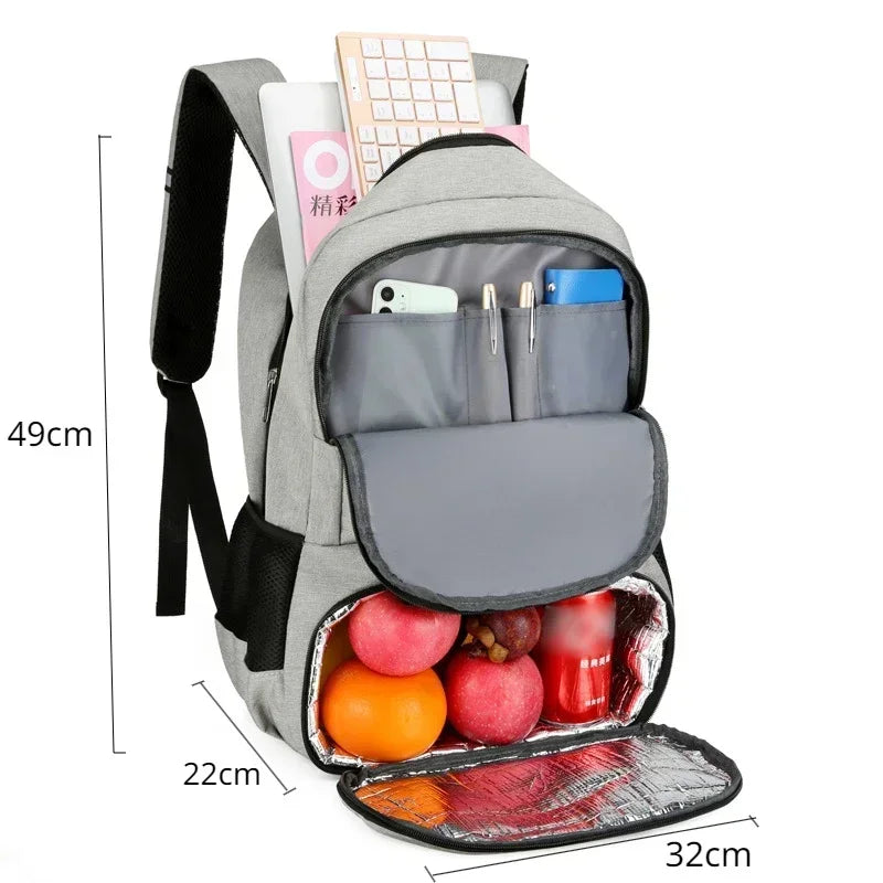 Mochila con aislante térmico para comidas y bebidas