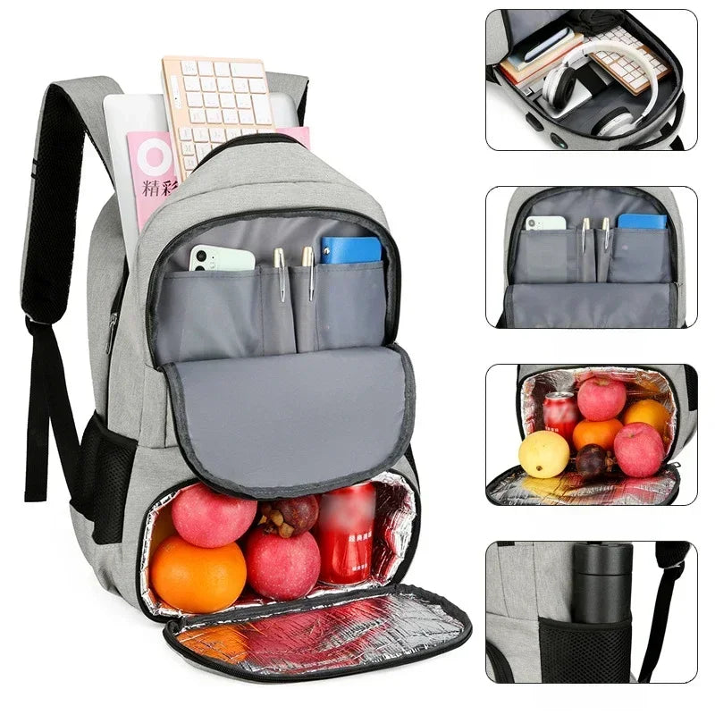 Mochila con aislante térmico para comidas y bebidas